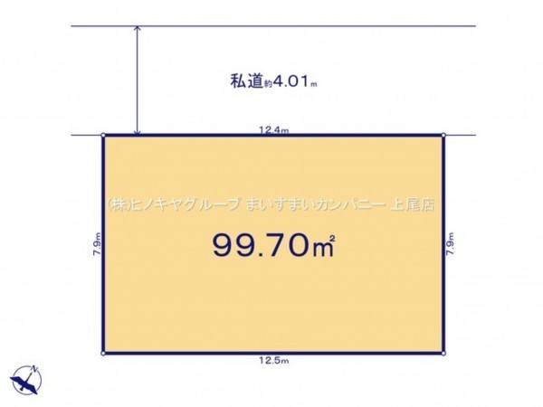桶川市末広、土地の間取り画像です