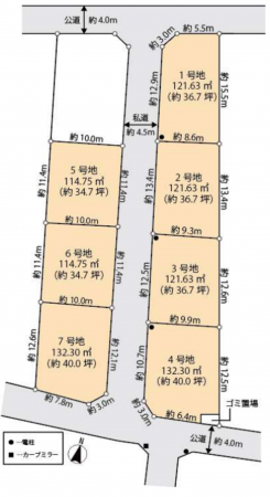 上尾市大字大谷本郷、土地の間取り画像です