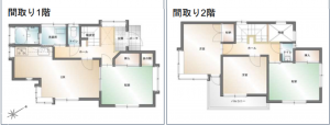 上尾市緑丘、中古一戸建ての間取り画像です