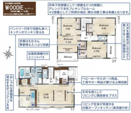 上尾市小泉、新築一戸建ての間取り画像です