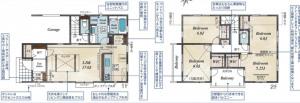 上尾市小泉、新築一戸建ての間取り画像です