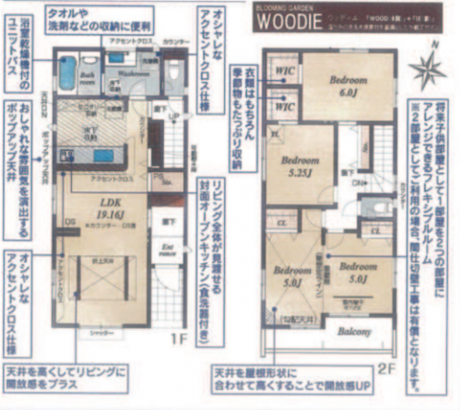 上尾市小泉、新築一戸建ての間取り画像です