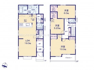 上尾市小泉、新築一戸建ての間取り画像です
