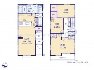 上尾市小泉、新築一戸建ての間取り画像です