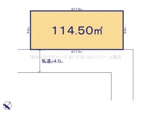 桶川市泉、土地の間取り画像です