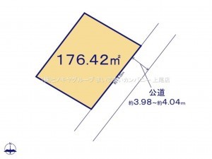 上尾市中妻、土地の間取り画像です