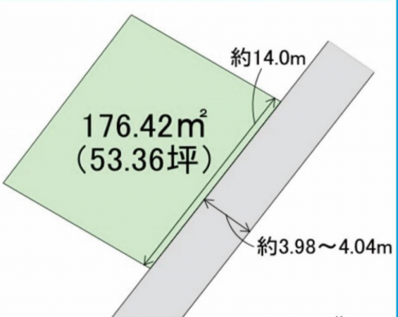 上尾市中妻、土地の間取り画像です