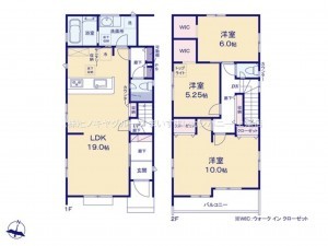 上尾市小泉、新築一戸建ての間取り画像です