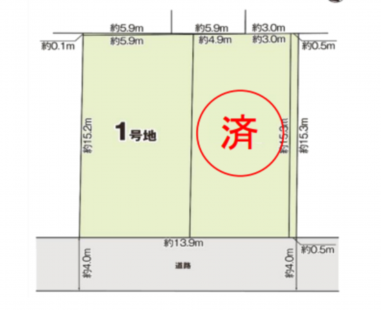 上尾市本町、土地の間取り画像です