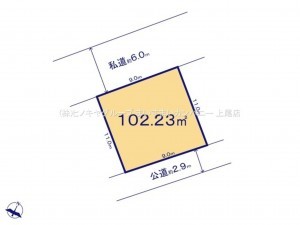 桶川市大字加納、土地の間取り画像です