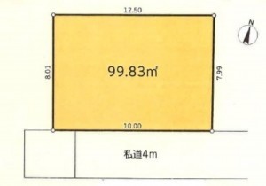 桶川市末広、土地の間取り画像です