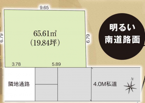 上尾市上町、土地の間取り画像です