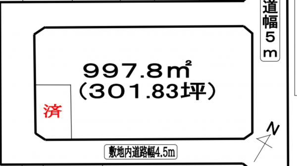 上尾市大字原市、土地の間取り画像です