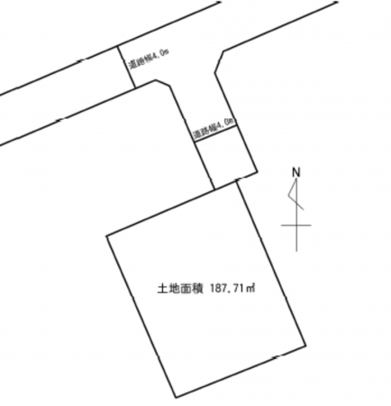 上尾市向山、土地の間取り画像です