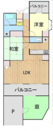 上尾市大字瓦葺、マンションの間取り画像です