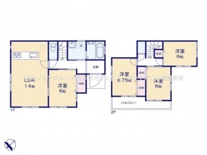 桶川市末広、中古一戸建ての間取り画像です