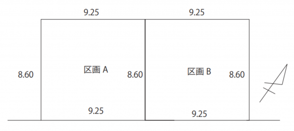 上尾市大字上、土地の間取り画像です