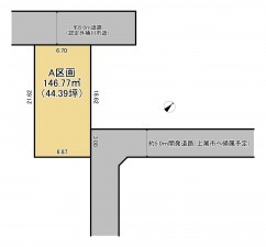 上尾市大字上、土地の間取り画像です