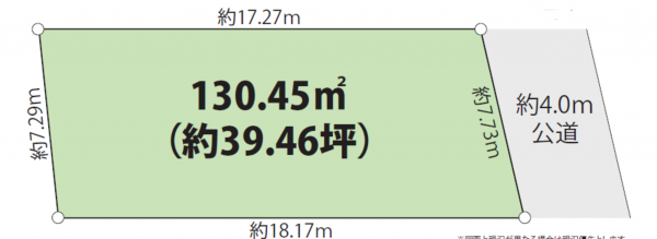 上尾市大字原市、土地の間取り画像です