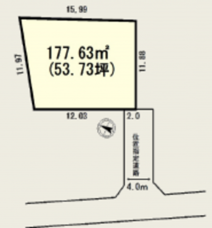 上尾市大字平方、土地の間取り画像です
