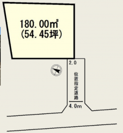 上尾市大字平方、土地の間取り画像です