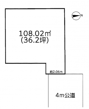 上尾市小泉、土地の間取り画像です