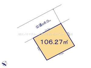 桶川市坂田西、土地の間取り画像です