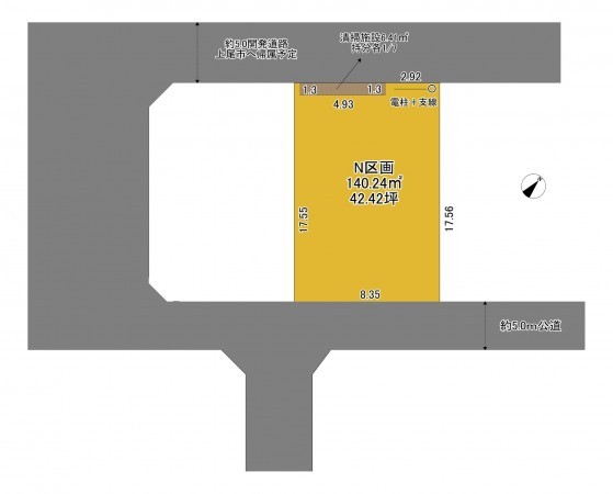 上尾市大字上、土地の間取り画像です