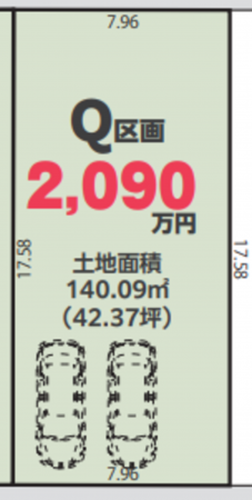 上尾市大字上、土地の間取り画像です