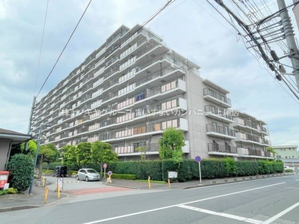 上尾市柏座、マンションの外観画像です
