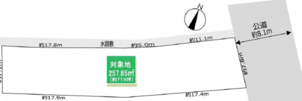 上尾市大字原市、土地の間取り画像です
