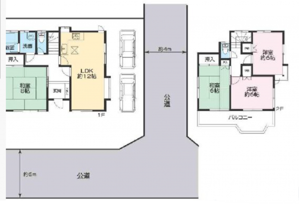 桶川市上日出谷南、中古一戸建ての間取り画像です