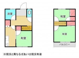 上尾市富士見、中古一戸建ての間取り画像です