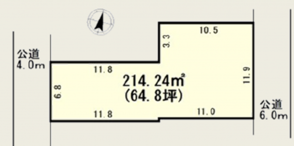 上尾市大字南、土地の間取り画像です