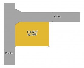 上尾市小泉、土地の間取り画像です