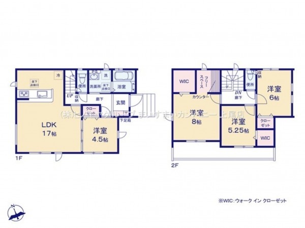 上尾市藤波、新築一戸建ての間取り画像です