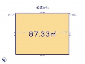 上尾市大字上、土地の間取り画像です