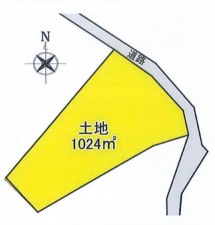 桶川市大字上日出谷、土地の間取り画像です