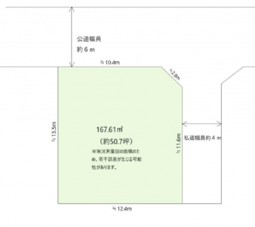 上尾市中妻、土地の間取り画像です