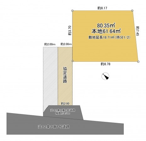 桶川市大字下日出谷、土地の間取り画像です