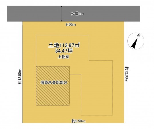 上尾市大字上尾下、土地の間取り画像です