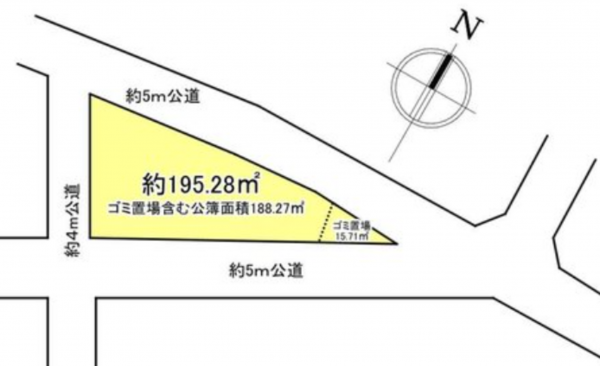 桶川市末広、土地の間取り画像です