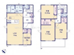 桶川市上日出谷南、新築一戸建ての間取り画像です