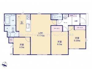 桶川市上日出谷南、新築一戸建ての間取り画像です