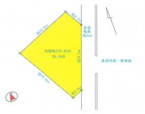 桶川市北、土地の間取り画像です