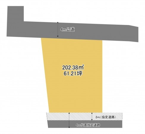 桶川市大字上日出谷、土地の間取り画像です
