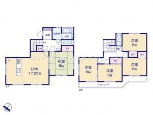 桶川市大字川田谷、中古一戸建ての間取り画像です