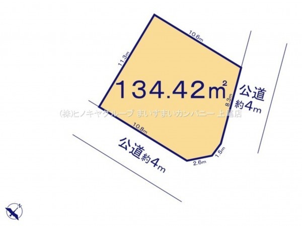 上尾市大字平方、土地の間取り画像です