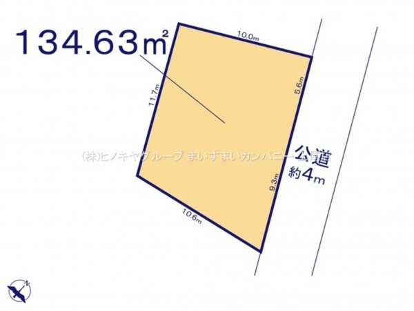 上尾市大字平方、土地の間取り画像です