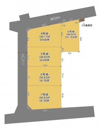 桶川市坂田東、土地の間取り画像です